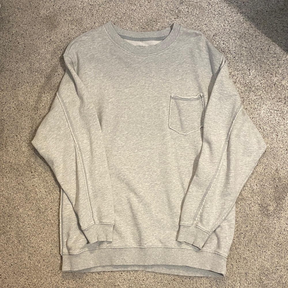 Aerie Gray Sweater with Pocket